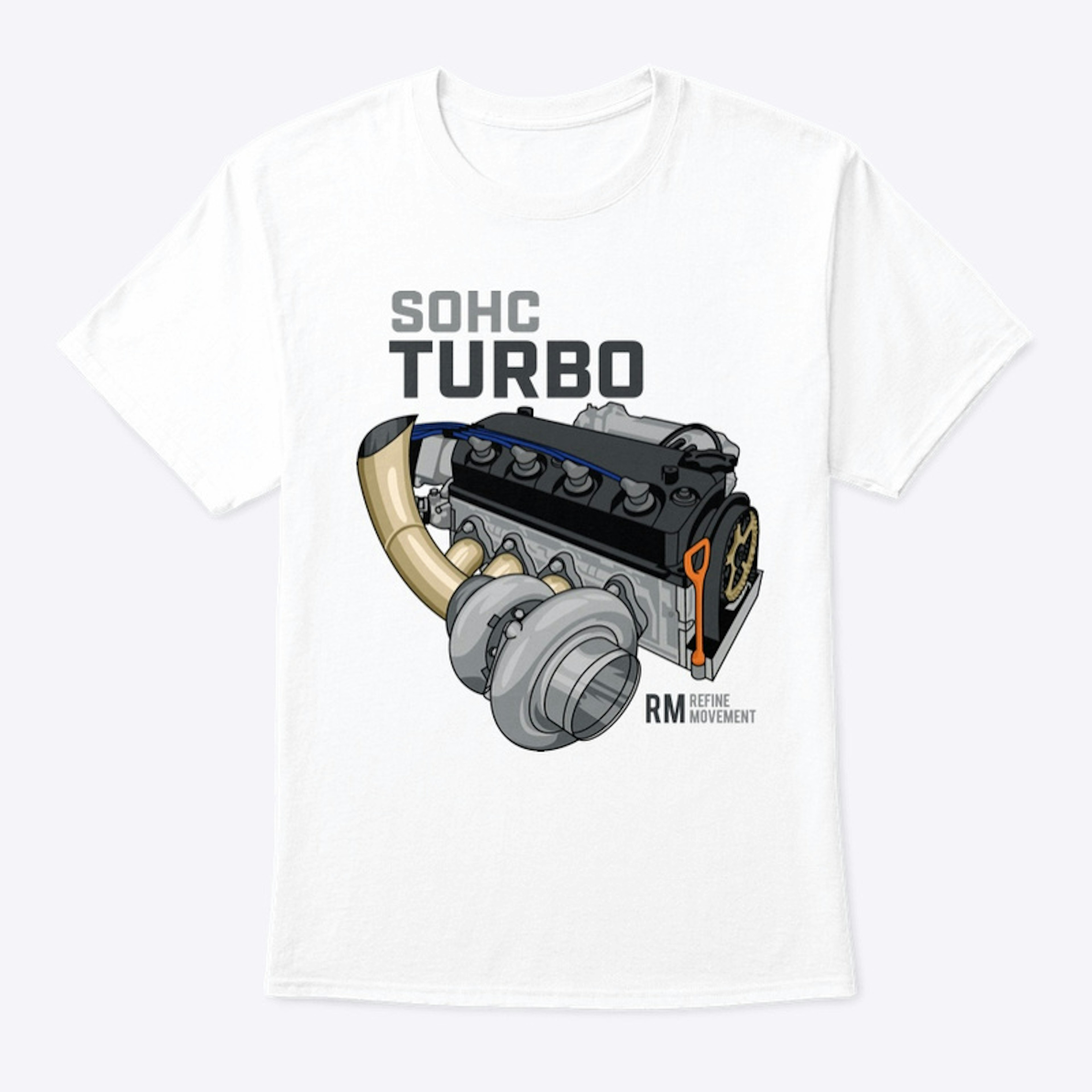 White SOHC TURBO D series T-Shirt